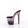 FLAMINGO-808SS Plateau Sandaletten Schwarz/Pink Glitzer | Pleaser