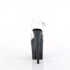 FLAMINGO-808SS Plateau Sandaletten Schwarz mit Glitzer | Pleaser