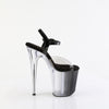 FLAMINGO-808T-1 Plateau Sandaletten Schwarz Transparent von Pleaser – Ansicht 5