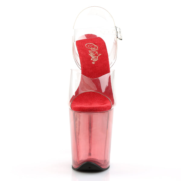 FLAMINGO-808T Plateau Sandaletten Rot | Pleaser