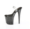 FLAMINGO-808TDRS Plateau Sandaletten Schwarz Lack Strass von Pleaser – Ansicht 3