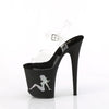FLAMINGO-808TGRS Plateau Sandaletten Schwarz Matt | Pleaser