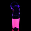 FLAMINGO-808UV Plateau Sandaletten Neon Pink UV von Pleaser – Ansicht 2