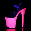 FLAMINGO-808UV Plateau Sandaletten Neon Pink UV von Pleaser – Ansicht 3