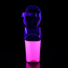 FLAMINGO-808UVG Plateau Sandaletten Pink UV | Pleaser