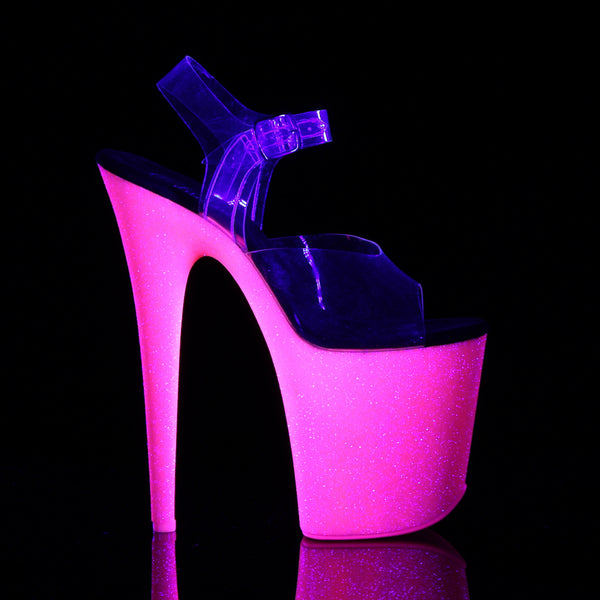 FLAMINGO-808UVG Plateau Sandaletten Pink UV | Pleaser