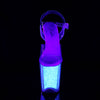 FLAMINGO-808UVG Plateau Sandaletten Neon Opal UV von Pleaser – Ansicht 2