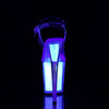 FLAMINGO-808UVG Plateau Sandaletten Neon Opal UV von Pleaser – Ansicht 4