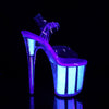 FLAMINGO-808UVG Plateau Sandaletten Neon Opal UV von Pleaser – Ansicht 5