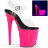 FLAMINGO-808UVG Plateau Sandaletten Pink UV | Pleaser