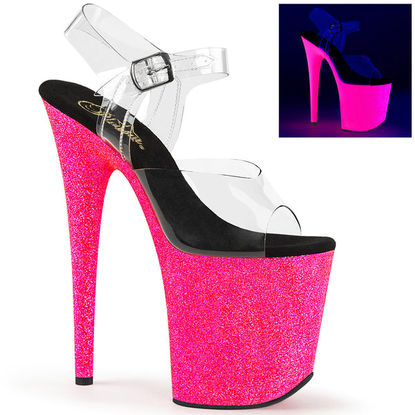 FLAMINGO-808UVG Plateau Sandaletten Pink UV | Pleaser