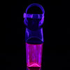 FLAMINGO-808UVT Plateau Sandaletten Hot Pink UV von Pleaser – Ansicht 2