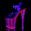 FLAMINGO-808UVT Plateau Sandaletten Hot Pink UV von Pleaser – Ansicht 3