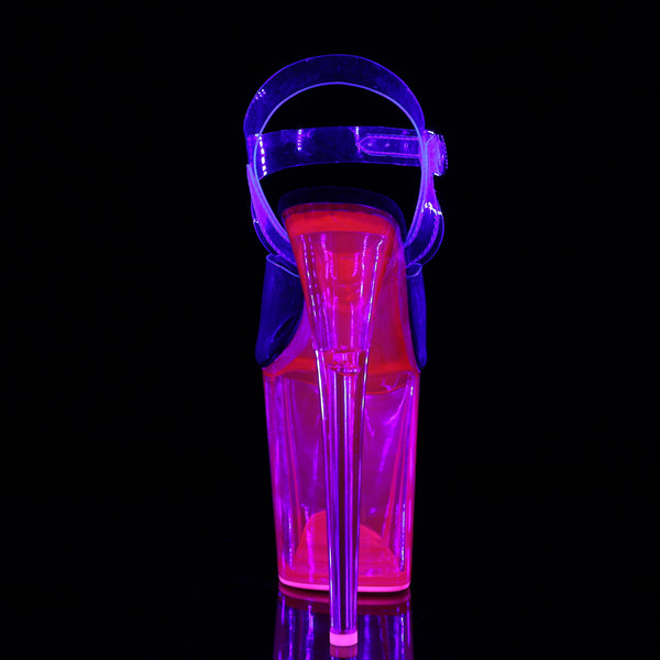 FLAMINGO-808UVT Plateau Sandaletten Hot Pink UV von Pleaser – Ansicht 4