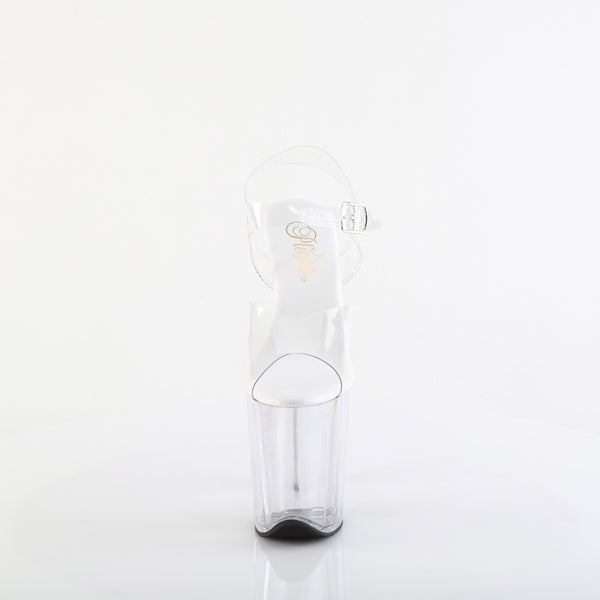 FLAMINGO-808VL Plateau Sandaletten Transparent | Pleaser