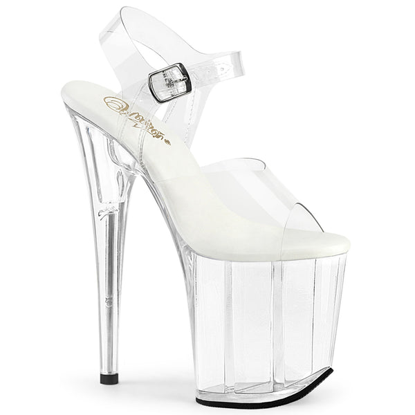 FLAMINGO-808VL Plateau Sandaletten Transparent | Pleaser