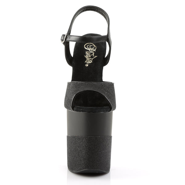 FLAMINGO-809-2G Plateau Sandaletten Schwarz von Pleaser – Ansicht 2