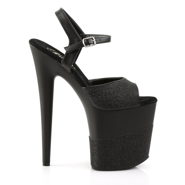 FLAMINGO-809-2G Plateau Sandaletten Schwarz von Pleaser – Ansicht 5