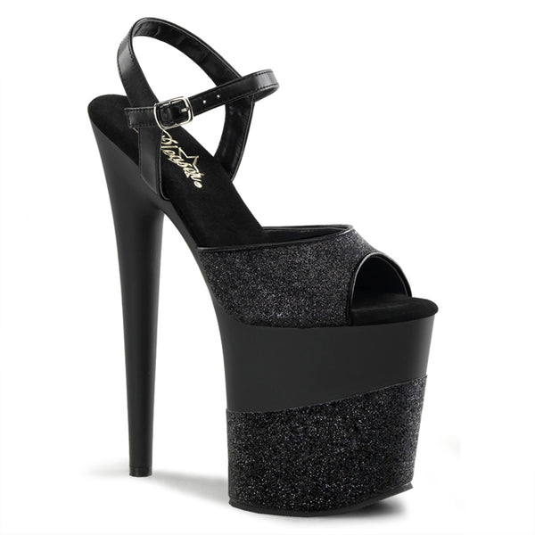 FLAMINGO-809-2G Plateau Sandaletten Schwarz von Pleaser