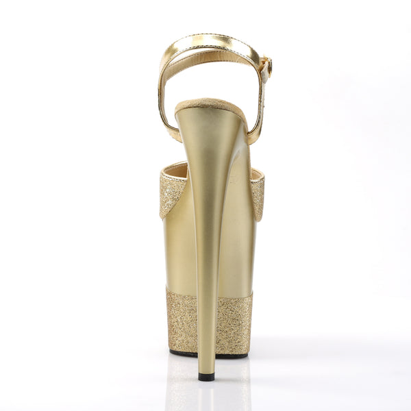 FLAMINGO-809-2G Plateau Sandaletten Gold von Pleaser – Ansicht 4