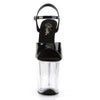 FLAMINGO-809 Plateau Sandaletten Schwarz/Transparent von Pleaser – Ansicht 2