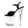 FLAMINGO-809 Plateau Sandaletten Schwarz/Transparent von Pleaser – Ansicht 3