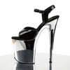 FLAMINGO-809 Plateau Sandaletten Schwarz/Chrom von Pleaser – Ansicht 3
