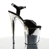 FLAMINGO-809 Plateau Sandaletten Schwarz/Chrom von Pleaser – Ansicht 5