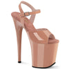 FLAMINGO-809 Plateau Sandaletten Beige von Pleaser