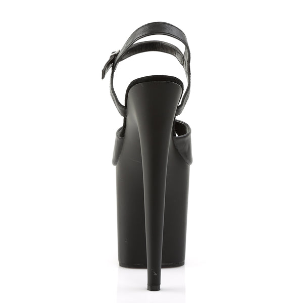 FLAMINGO-809 Plateau Sandaletten Schwarz Matt | Pleaser