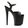 FLAMINGO-809 Plateau Sandaletten Schwarz Matt | Pleaser