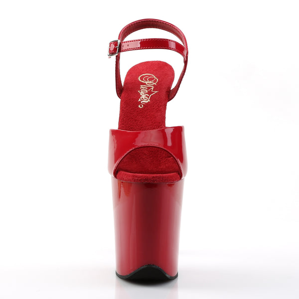 FLAMINGO-809 Plateau Sandaletten Rot Lack | Pleaser