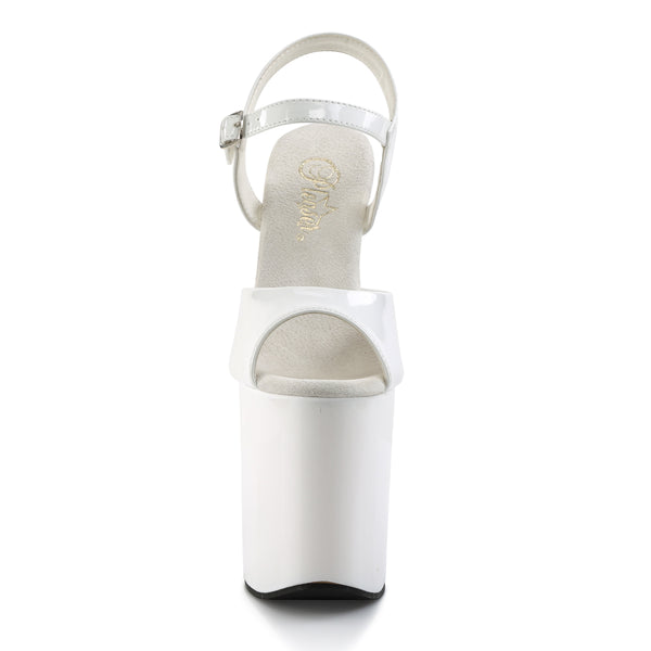 FLAMINGO-809 Plateau Sandaletten Weiß | Pleaser