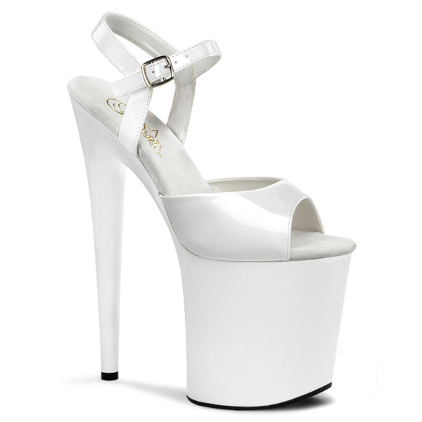 FLAMINGO-809 Plateau Sandaletten Weiß | Pleaser