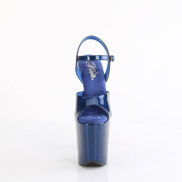 FLAMINGO-809GP Plateau Sandaletten Blau | Pleaser