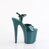 FLAMINGO-809GP Plateau Sandaletten Grün/Türkis | Pleaser
