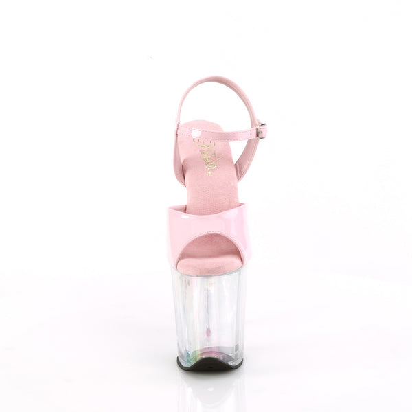 FLAMINGO-809HT Plateau Sandaletten Rosa Holografisch | Pleaser
