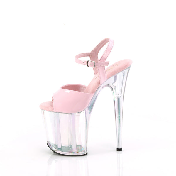 FLAMINGO-809HT Plateau Sandaletten Rosa Holografisch | Pleaser