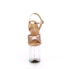 FLAMINGO-809HT Plateau Sandaletten Transparent/Gold Holografisch | Pleaser