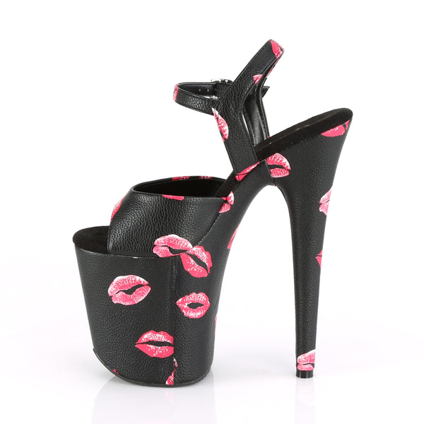 FLAMINGO-809KISSES Plateau Sandaletten - Schwarz von Pleaser – Ansicht 3