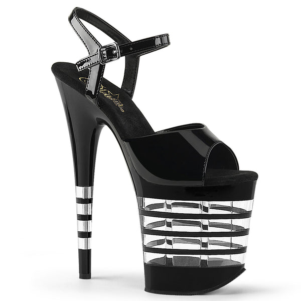 FLAMINGO-809LN Plateau Sandaletten transparent/klar von Pleaser