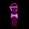 FLAMINGO-809UVT Plateau Sandaletten Neon Pink UV | Pleaser