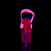 FLAMINGO-809UVT Plateau Sandaletten Neon Pink UV | Pleaser