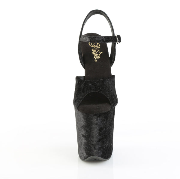 FLAMINGO-809WR Plateau Sandaletten Schwarz Matt | Pleaser
