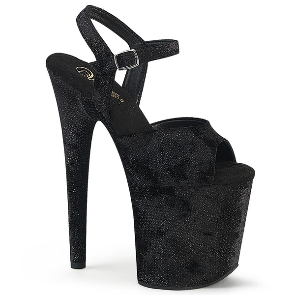 FLAMINGO-809WR Plateau Sandaletten Schwarz Matt | Pleaser