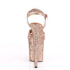 FLAMINGO-810LG Plateau Sandaletten Rose Gold Glitzer von Pleaser – Ansicht 4