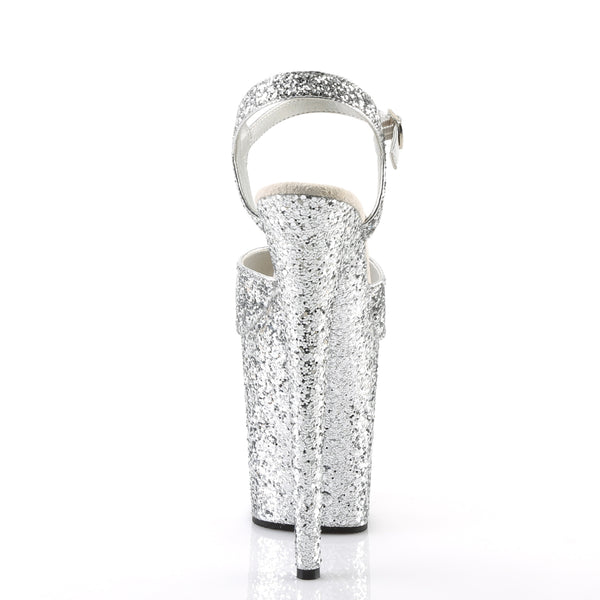 FLAMINGO-810LG Plateau Sandaletten Glitzer von Pleaser – Ansicht 4