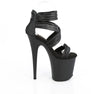 FLAMINGO-820 Plateau Sandaletten Schwarz Matt | Pleaser