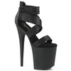 FLAMINGO-820 Plateau Sandaletten Schwarz Matt | Pleaser