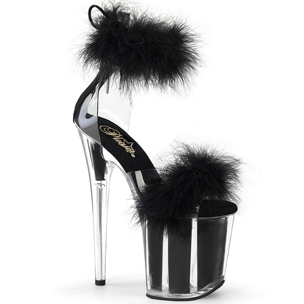 FLAMINGO-824F Plateau Sandaletten Schwarz von Pleaser